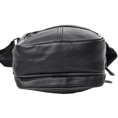 Чоловіча сумка через плече Valiria Fashion чорна (4DETAW8030-2): Фактура матова, Зерниста