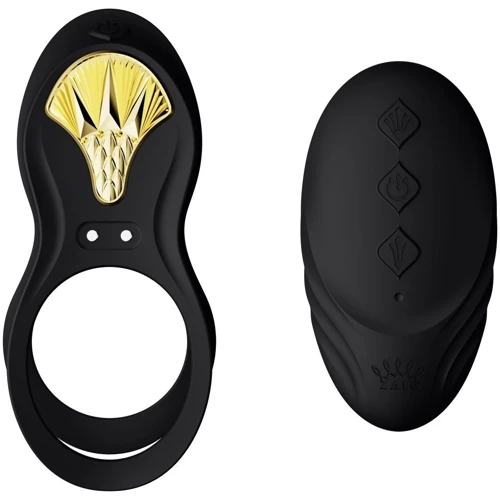 Смартерекційне кільце Zalo - BAYEK Obsidian Black, подвійне з частиною, що вводиться, пульт ДУ