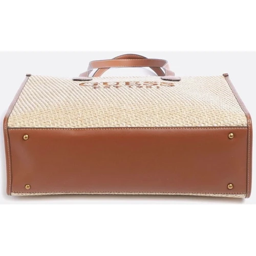 Женская сумка тоут GUESS SILVANA GIRLFRIEND TOTE бежевая (HWWS8665240-NTC): Застежка Молния