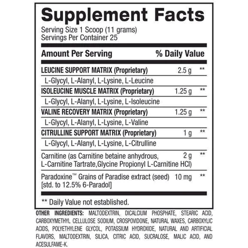 Амінокислота для спорту BPI BEST BCAA Shredded 275 g/25 servings/Blue Raz: Смак Голубая малина