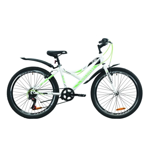 Велосипед ST 24" Discovery FLINT Vbr с крылом Pl 2020 (бело-зеленый )