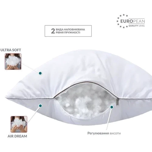 Подушка IDEIA Classica Soft 2D двокамерна 50х70 см (8-31758) фото 5