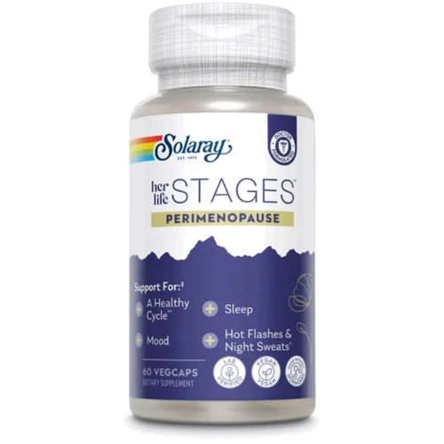 Solaray Womens Health Perimenopause Підтримка здорового циклу 60 капсул: Форма випуску Капсулы