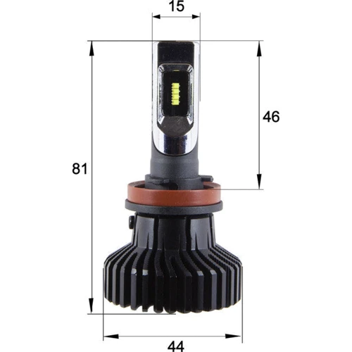 LED лампы Sho-Me F2 H11 30W: Цветовая температура, K 6500