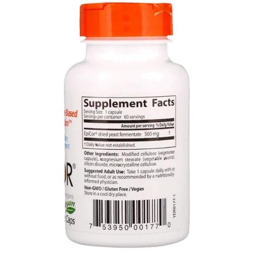 Doctor's Best, Epicor, 500 mg, 60 Veggie Caps (DRB-00177): Пол Унисекс