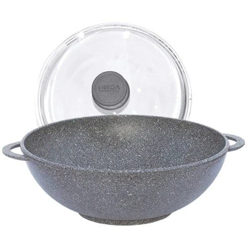 Сковорода Биол Вок Granite Gray с/кр, 28 см (28034PC)