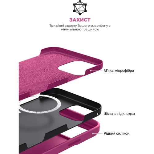 Чехол для iPhone ArmorStandart ICON2 MagSafe Fuchsia for iPhone 16 Pro Max (ARM81324) фото 5