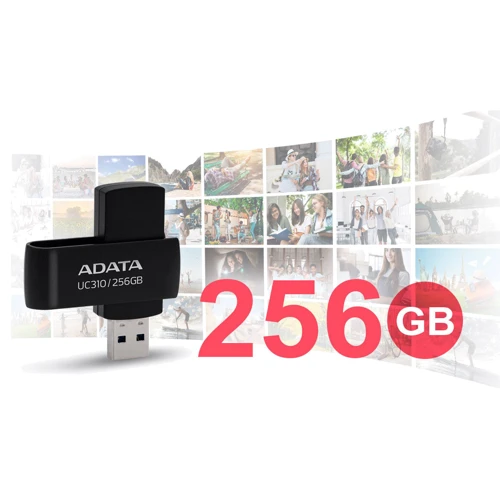 USB-флешка ADATA 256GB UC310 USB 3.2 Black (UC310-256G-RBK) фото 8