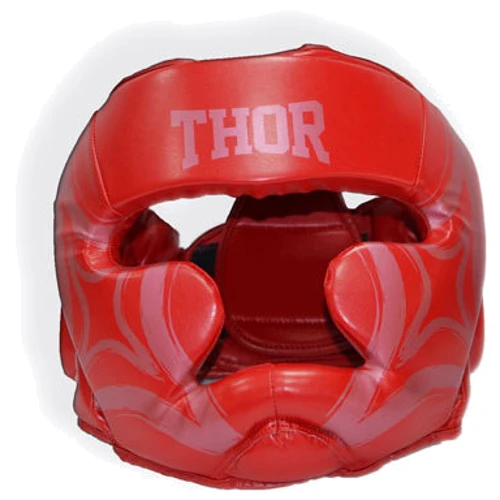 Шлем для бокса THOR COBRA 727 L /Кожа / красный