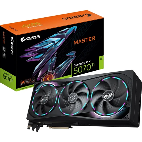 Відеокарта Gigabyte AORUS GeForce RTX 5070 Ti MASTER 16G (GV-N507TAORUS M-16GD) фото 9