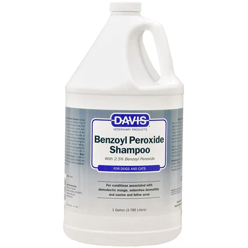 Шампунь Davis Benzoyl Peroxide Shampoo для собак и котов с демодекозом и дерматитами 3.8 л (52902)