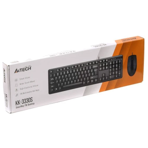 Комплект дротовий A4Tech KK-3330S: інтерфейс підключення USB
