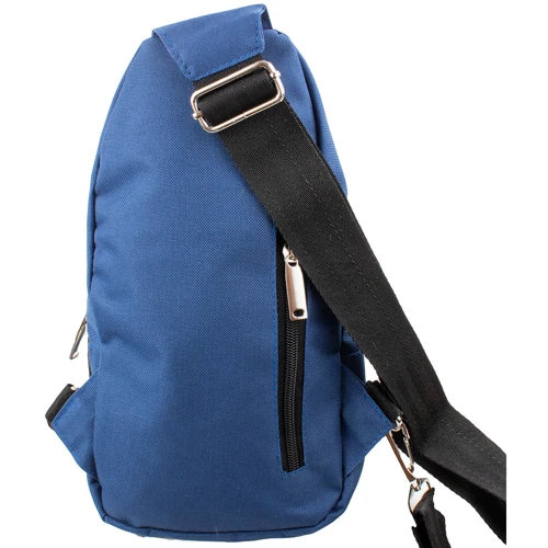 Мужская сумка-слинг DNK Leather синяя (DNK-JOKER-4-BAG-2) фото 9