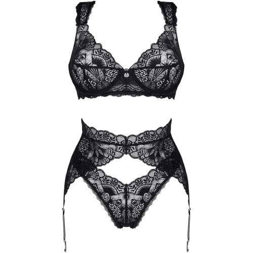 Комплект белья Obsessive Donna Dream 3-pcs set XS/S Black
