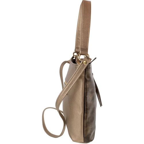 Женская сумка-мешок Laskara оливковая (LK-10253-olive-gold): Тип ручки Со съемным ремнем, Плечевой ремень, Длинная ручка