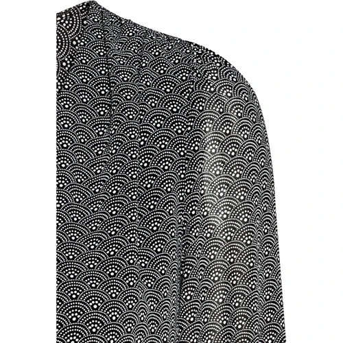 Платье H&M 4529835 40 черно-белое повседневное до середины бедра: Длина рукава Рукав 3/4