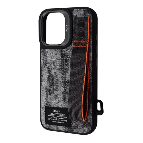 Чохол для iPhone Kajsa Outdoor Collection Tie Dye with Magnetic Ring Black для iPhone 16 Pro Max