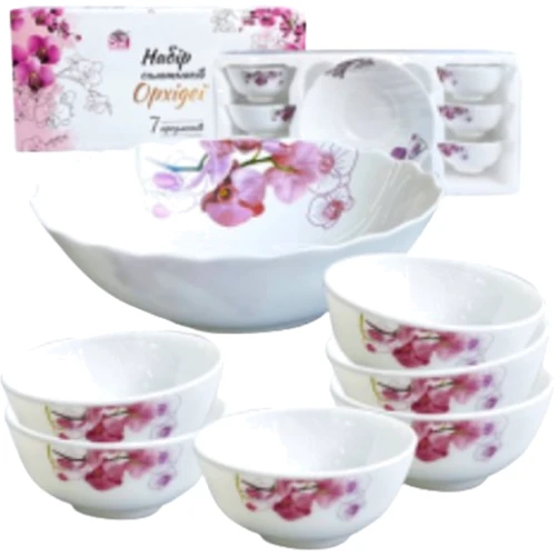Набір салатників S&T "Орхідеї" 7 предметів (30056-15022): Тип набір салатників