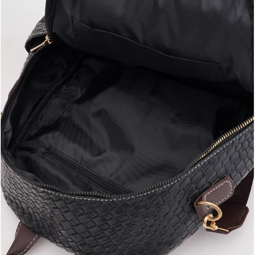 Женский рюкзак Monsen черный (C1MM664bl-black): Фактура Плетеная, Матовая, Тиснение