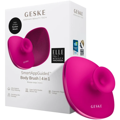 Щетка для тела GESKE Body Brush metal 4в1 magenta (HB0344)
