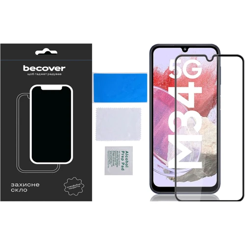 Аксессуар для смартфона BeCover Tempered Glass Black for Samsung M346 Galaxy M34 5G (711445)