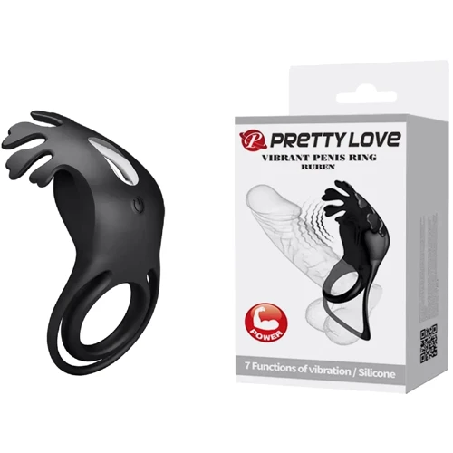 Ерекційне віброкільце LYBAILE Pretty Love - Vibration Penis Ring Ruben Black (BI-210311-1)
