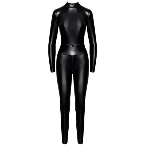 Комбинезон Noir Handmade F319 Caged wetlook catsuit with zippers and ring Black, S