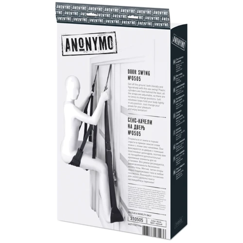 Секс-качели на дверь Sex swing on the door Anonymo, nylon, black
