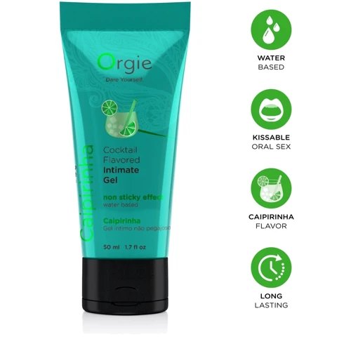 Лубрикант на водной основе Orgie Lube Tube Cocktail Caipirinha, 50 мл, вкус цитрусового коктейля
