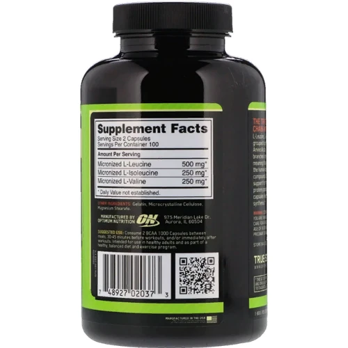 Амінокислота для спорту Optimum Nutrition BCAA 1000 200 Capsules: Смак Без смаку