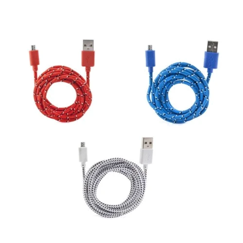 Кабель Kikkerland микро-USB ассортимент 3 цвета (US78-A-EU)