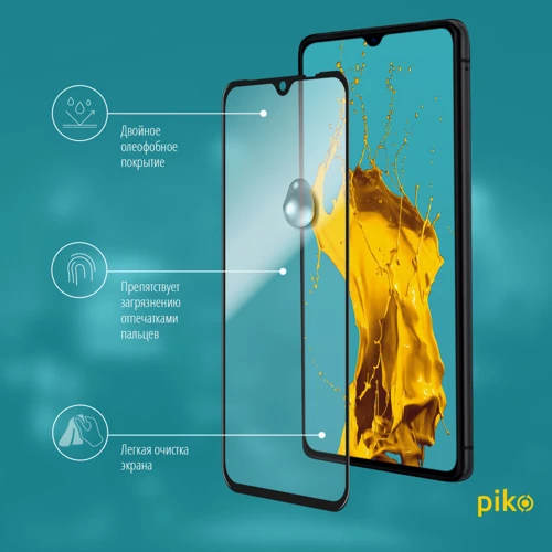 Аксессуар для смартфона Piko Tempered Glass Full Glue Black for Realme X2 Pro: Цвет черный