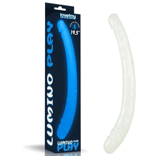 Двухсторонний фаллоимитатор LoveToy Lumino Play 14.5" (светящийся в темноте)