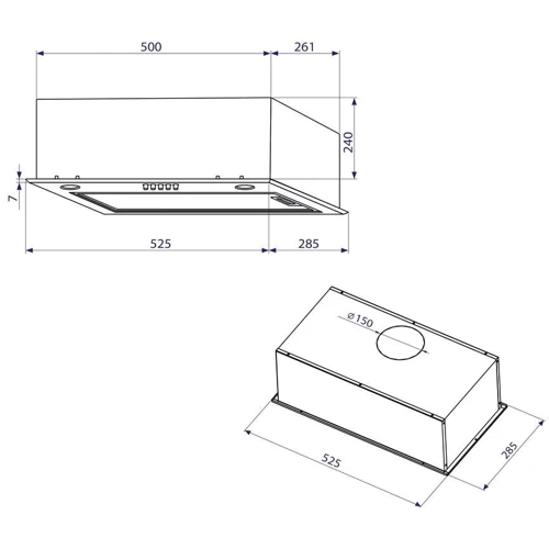 Вытяжка Minola HBI 5827 IV 1200 LED: Тип монтажа Встраиваемый