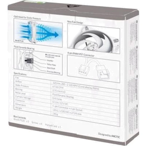 Кулер Arctic BioniX P120 Grey/White (ACFAN00167A): Регулювання оборотів широтно-импульсная модуляция (PWM)