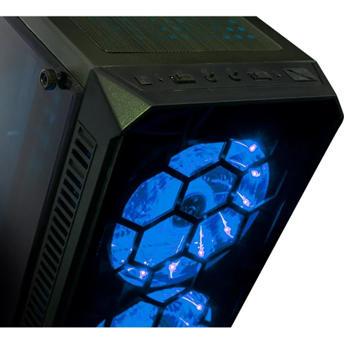 Корпус Frime Fusion Blue LED USB 3.0 (Fusion-U3-315BLF-WP): Матеріал передній панелі скло та пластик