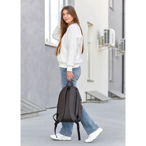 Женский рюкзак Sambag Zard 0KT темно-коричневий (25058901): Фактура Гладкая, Матовая