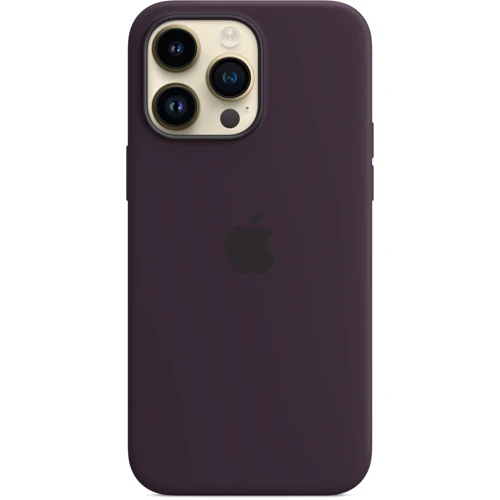 Чехол для iPhone Apple Silicone Case with MagSafe Elderberry (MPTX3) for iPhone 14 Pro Max: Цвет бордовый
