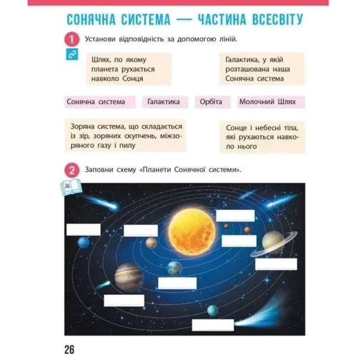 Я досліджую світ 4 клас. Робоча тетрадь у 2-х частинах до підручника Н. Бібік, Г. Бондарчук: Кількість сторінок 192