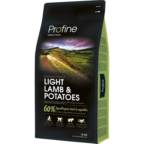 Сухой гипоаллергенный корм для взрослых собак с избыточным весом Profine Light Lamb с ягненком и картофелем 15 кг (8595602517558)