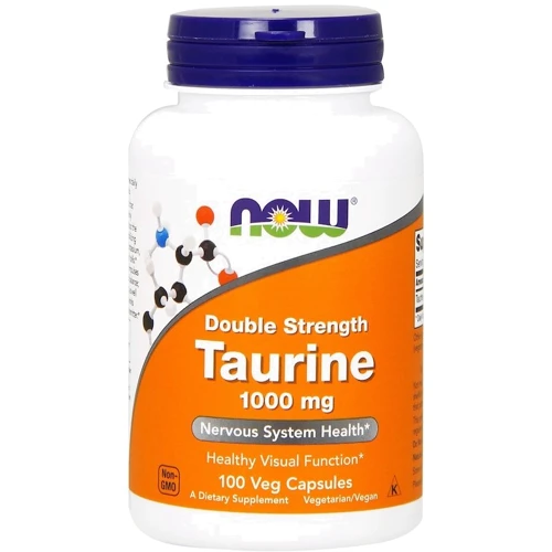 Now Foods Taurine, Double Strength, 1,000 mg, 100 Veg Capsules (NF0142)