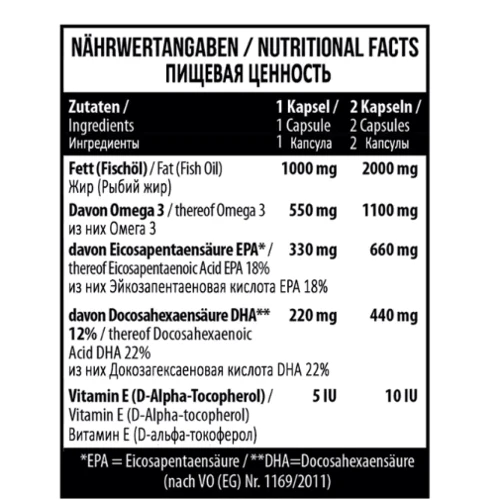 MST Omega 3 Selected 55% Омега 3 110 капсул: Тип Омега 3