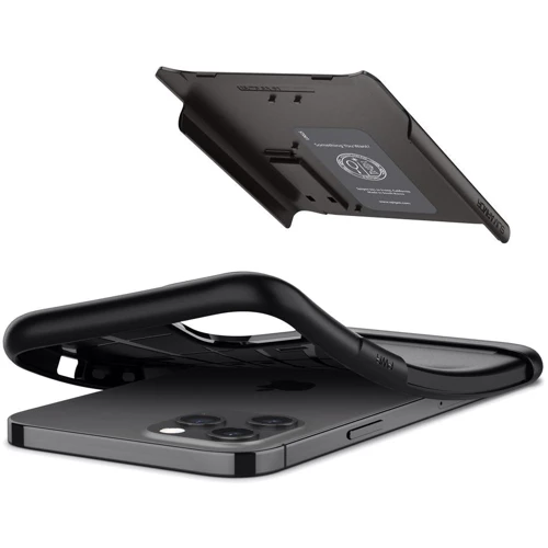 Чехол для iPhone Spigen Slim Armor Gunmetal (ACS01480) for iPhone 12 Pro Max: Материалы поликарбонат и полиуретан