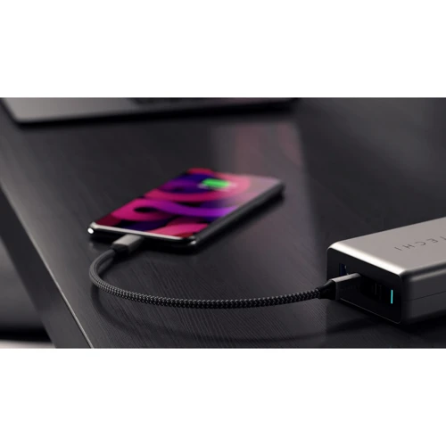 Кабель Satechi Cable USB-C to Lightning 25cm Space Grey (ST-TCL10M) фото 5
