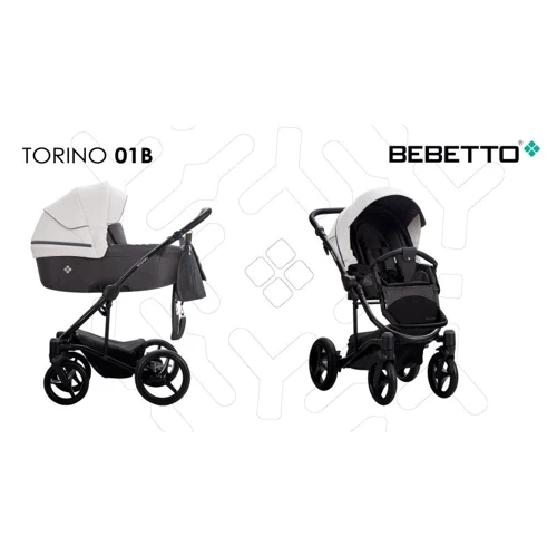 Универсальная коляска 2 в 1 Bebetto TORINO (01) серый-графит (черная рама) (503.26.19.B01)