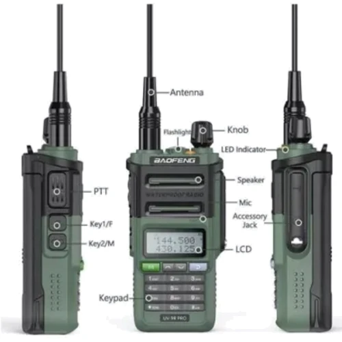 Рация Baofeng UV-13 Pro V2 (M-13 Pro) green: Радиус действия, км 10