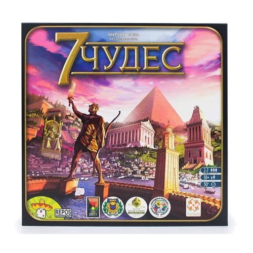 Настольная игра Стиль жизни 7 Чудес (7 wonders) (рус.): Возраст от 10-ти лет