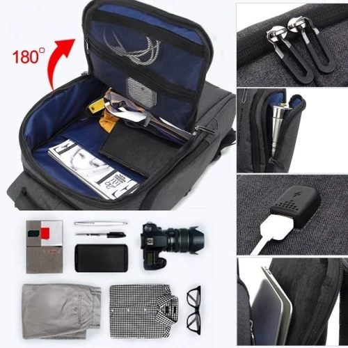 Kingslong Backpack Grey (KLB180802A008) for MacBook 15": Материал Ткань