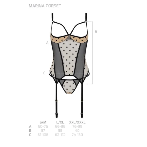 Корсет Passion MARINA CORSET beige XXL/XXXL