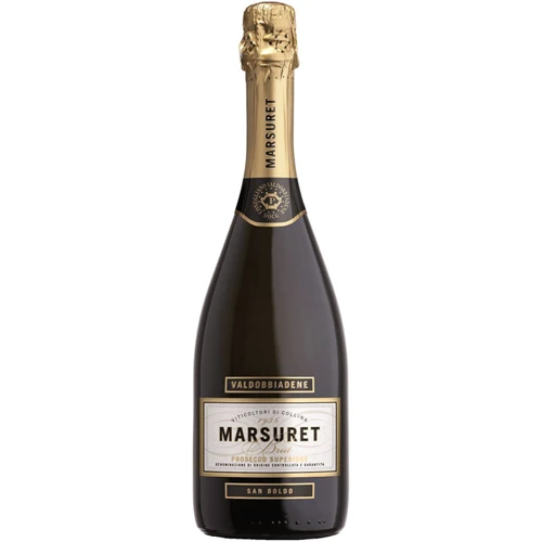 Ігристе вино Marsuret Valdobbiadene Prosecco Superiore "San Boldo" Brut біле 0.75 л (WHS8052439180183)